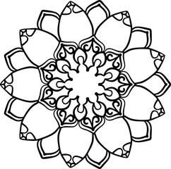 Floral mandala pattern and ornaments