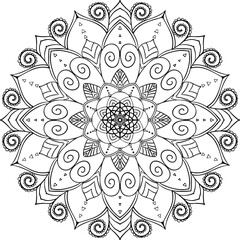 Circle pattern in the form of mandala for Henna