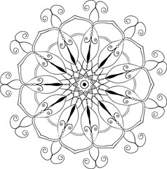 Vector mandala relaxation patterns