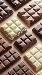 Fototapeta premium Chocolate bar with nuts closeup isolated sweet tasty dessert snack gourmet food