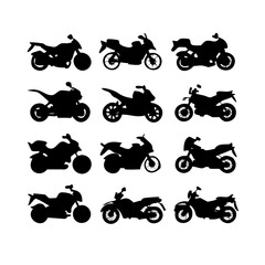 motorcycle vector set