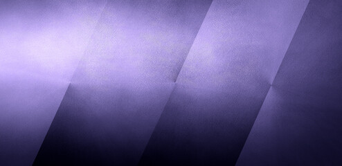 Angle gradient stripes. Straight smooth lines. Gradient, ombre from purple to white. Dark blue pastel contrast geometric background. Wide abstract  banner, cover for web design. Blurred noise. 