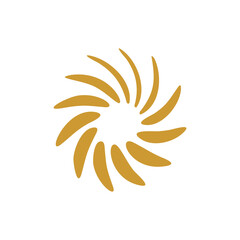 line vortex gold, shining, icon logo