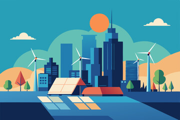 Obraz premium urban landscape with city