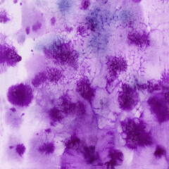 Bright painted purple and violet watercolor texture. Hand drawn background