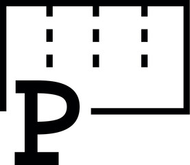 Illustration of find parking space icon vector graphic design for parking area and parking lot symbol and parking sign use 100 vector