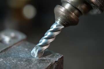 Drill carving a perfectly smooth spiral through silver