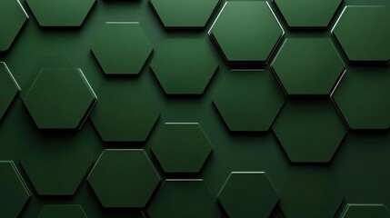 Minimalist emerald background with geometric hexagon pattern overlay