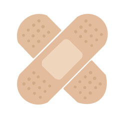 adhesive bandage on white background
