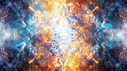 Abstract symmetrical color pattern design