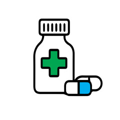 Obraz premium ICON MEDICINE BOTTLE