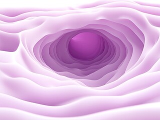 Abstract Tunnel View with Wavy Layers of Delicate Purple Hue Pattern