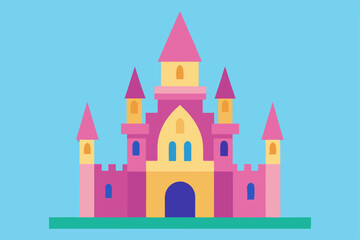 vector illustration of castle