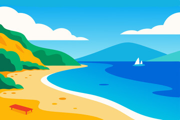 beach and sea