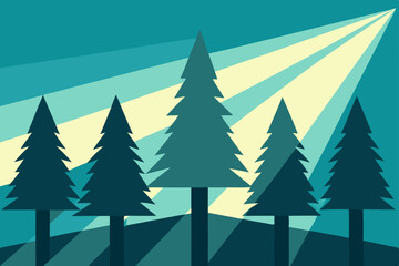 Obraz premium vector illustration of a christmas tree