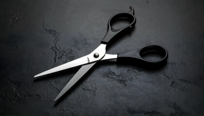 Sharp Scissors on Dark Background