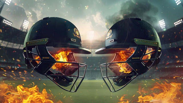4K Cricket helmet sparkling banner cricket vs poster cricket competition background cricket vs banner cricket match motion poster