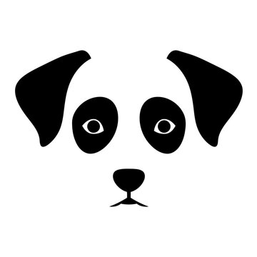 Simple vector art of a dog's face