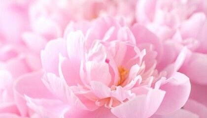 Obraz premium Elegant Macro of Soft Pink Peony Petals in Nature