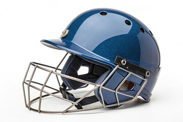 Fototapeta premium High-Quality Dark Blue Cricket Helmet with Faceguard