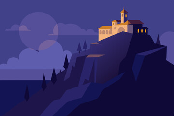 Fototapeta premium vector illustration of castle