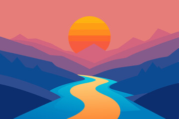 sunrise over the mountains