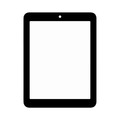 Tablet silhouette icon representing digital technology and devices