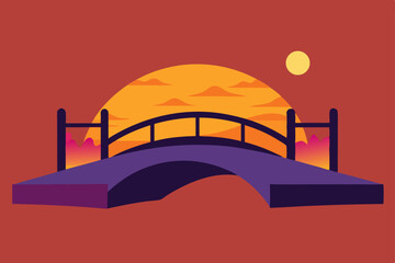 vector illustration of a bridge