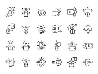 Glowing Silhouette of Transaction Icon – Futuristic Neon Symbol for Digital Payments, Financial Exchange, Banking Operations, and Online Money Transfers