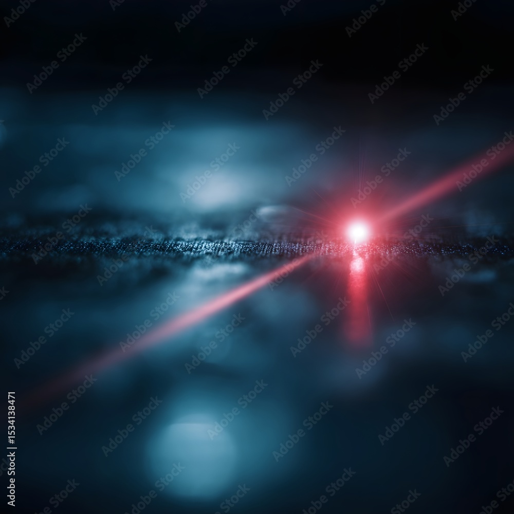 Canvas Prints laser beam illuminating a high tech interface