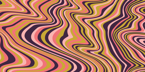 Abstract psychedelic groovy background. Vector.
