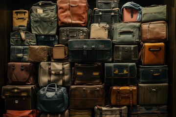 Lots of suitcases for the trip