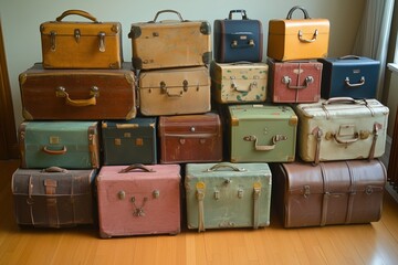 Lots of suitcases for the trip