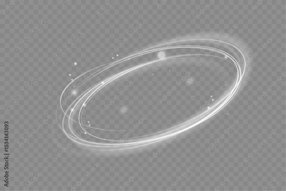 Aufkleber motion circle light wave. glowing round swirl lines with glitter particles. glitter sparkle swirl tr