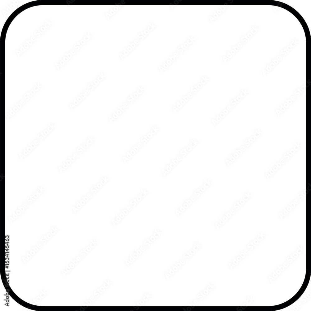 Poster illustration of download rounded square vector shape with black outline for graphic design and creat