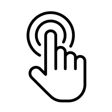 black hand clicking icon clip art preview