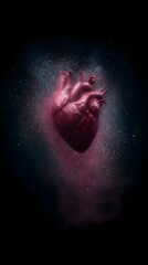 Pulsing heart in cosmic space
