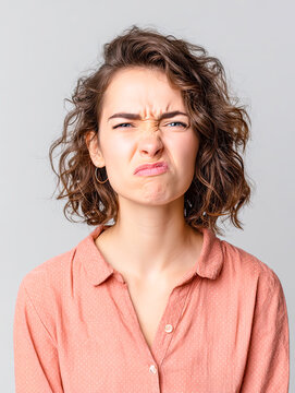 Frauen mit skeptischen, angewiderten oder irritierten Gesichtsausdr&uuml;cken &ndash; humorvolle Portr&auml;ts in Studio und Alltagsszenen. Perfekt f&uuml;r Emotion, Werbung, Meme oder Kommunikation.