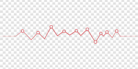 red heartbeat line icon. on flat style on white background abstract. eps10