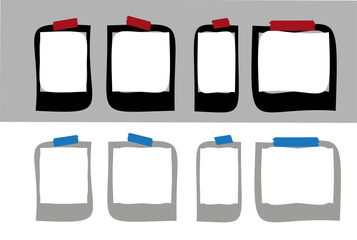 Realistic photo frame, isolated on the background.For advertising, printing, banners. Home, cozy