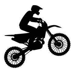 Fototapeta premium Motocross Rider Silhouette