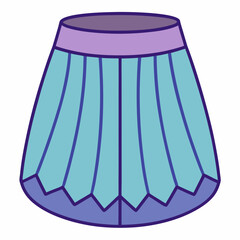 Skirt Illustration on White
