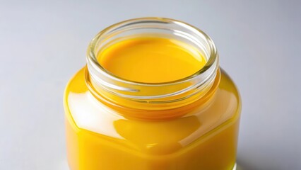Close-up of yellow lithium grease for machinery lubrication