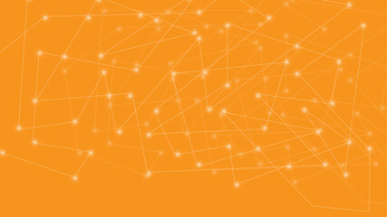 Hi-tech abstract background featuring scattered luminous dots and interconnected grid patterns on a deep dark surface. Abstract virtual network background with glowing matrix dots and structured grid 