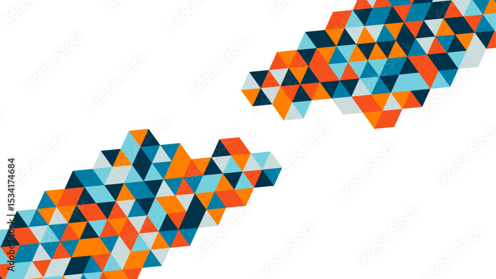 Poster abstract colorful seamless geometric pattern polygon mosaic vector background illustration. modern g