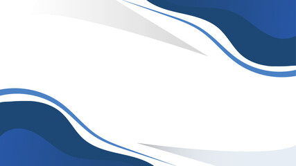 Blue abstract geometric pattern background with copy space for text. Modern minimalistic vector abstract template for business background design. Blue curved wave geometric shape with white space.