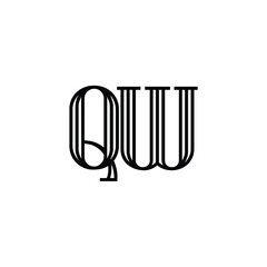 QW monogram logo design letter text name symbol monochrome logotype alphabet character simple logo