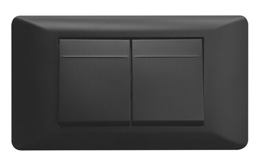 Black home appliances are placed on a white background.