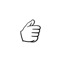 Stylized Thumbs Up Icon Representing Social Media Engagement