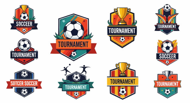 football league badges and club crest icons set